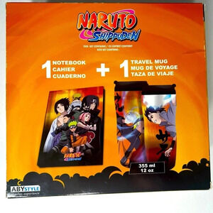 Naruto  Shippuden - Gift Set / 1 Notebook & 1 12oz Travel Mug - BNIB 👊